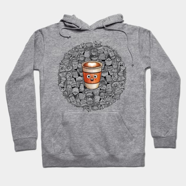 Coffee Doodle Hoodie by salihgonenli